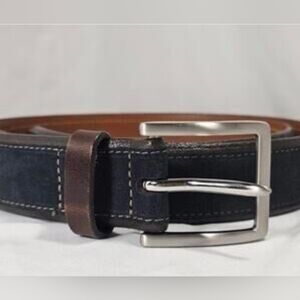 Johnston & Murphy Men's Perfed Suede Leather Trim Belt Size 38 Classic Basic